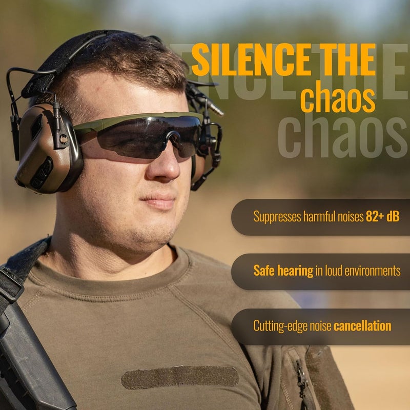 EARMOR M32 PLUS Tactical Headset for Helmet - Noise Canceling Headphones with mic for Shooting & Hunting Earmuffs, Nato TP120 Jacket, Coyote - Image 3